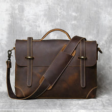 Load image into Gallery viewer, buy mens vintage leather bag large capacity briefcase
