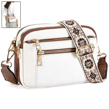 Load image into Gallery viewer, buy womens triple zipper crossbody bag colorblock
