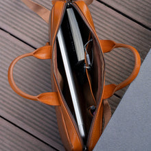 Load image into Gallery viewer, classic leather laptop bag for men
