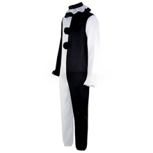 Load image into Gallery viewer, Black and white outfit with a vest and shirt on a white background
