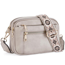 Load image into Gallery viewer, colorblock crossbody bag women triple zipper shop
