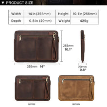 Load image into Gallery viewer, cowhide leather laptop sleeve macbook
