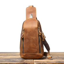 Load image into Gallery viewer, crazy horse leather sports bag brown vintage brown

