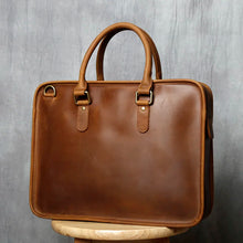 Load image into Gallery viewer, durable leather laptop bag for daily office use

