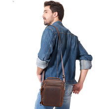 Load image into Gallery viewer, european retro leather crossbody bag men shop
