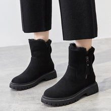 Load image into Gallery viewer, faux fur mid heel boots
