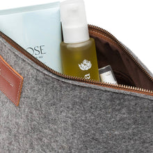Load image into Gallery viewer, Kyrgies Wool Felt &amp; Leather Travel Toiletry Bag

