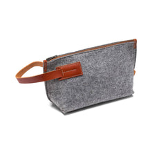 Load image into Gallery viewer, Kyrgies Wool Felt &amp; Leather Travel Toiletry Bag
