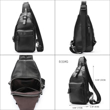 Load image into Gallery viewer, first layer cowhide chest bag men buckle strap
