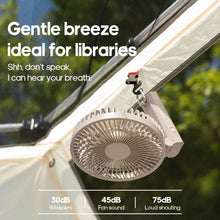 Load image into Gallery viewer, folding fan with carabiner clip outdoor travel camping fan
