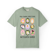 Load image into Gallery viewer, Fourth Grade Halloween Teacher Tee: Fall-Owing Directions
