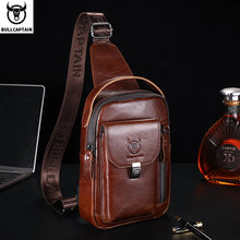 Load image into Gallery viewer, genuine leather anti-theft chest bag men
