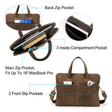 Load image into Gallery viewer, genuine leather mens bag macbook 16 compatible order
