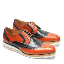 Load image into Gallery viewer, genuine leather wingtip shoes men sale
