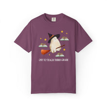 Load image into Gallery viewer, Ghost Halloween Teacher T-Shirt: Off to Teach (Grade or Subject)
