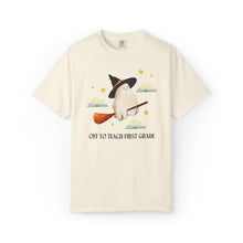 Load image into Gallery viewer, Ghost Halloween Teacher T-Shirt: Off to Teach (Grade or Subject)
