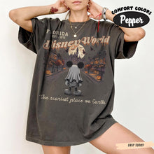 Load image into Gallery viewer, Retro Distressed Ghost Mickey Main Street Halloween Comfort  — Bella+Canvas Tee
