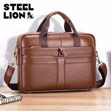 Load image into Gallery viewer, large genuine cowhide briefcase men shop
