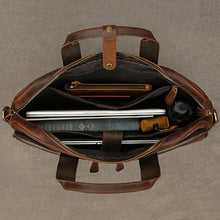 Load image into Gallery viewer, leather briefcase men 15.6 inch laptop
