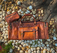 Load image into Gallery viewer, leather gym bag
