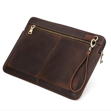 Load image into Gallery viewer, leather macbook sleeve with engraving
