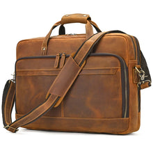 Load image into Gallery viewer, leather shoulder bag men office

