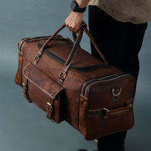 Load image into Gallery viewer, leather weekender bag
