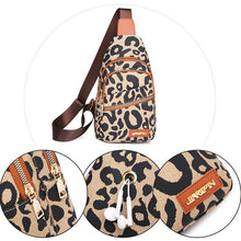 Load image into Gallery viewer, leopard print crossbody backpack women travel
