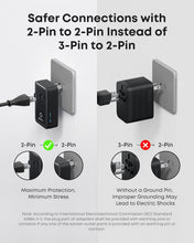 Load image into Gallery viewer, lightweight foldable travel adapter retractable pins carry-on
