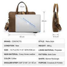 Load image into Gallery viewer, 
lightweight leather mens briefcase 960g purchase
