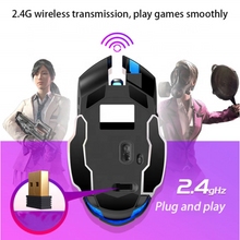 Load image into Gallery viewer, StitchGreen A4 Wireless Gaming 1600 DPI LED Rechargeable 2.4G Adjustable Gamer Silent mouse Mute Gamer Mouse Game Mice For PC Laptop
