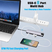 Load image into Gallery viewer, StitchGreen Usb type c hub 8 in 1 usb hub multi function adapter for MacBook Pro and Type C Windows Laptops
