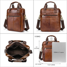 Load image into Gallery viewer, men leather shoulder bag 13.3 inch laptop buy
