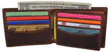 Load image into Gallery viewer, men’s bifold RFID wallet brown leather shop now
