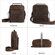 Load image into Gallery viewer, men's small leather office shoulder bag
