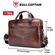 Load image into Gallery viewer, mens leather work bag zipper
