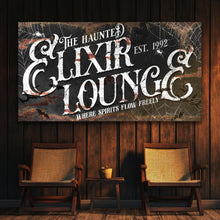 Load image into Gallery viewer, The Haunted Elixir Lounge Halloween Sign III

