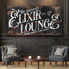 Load image into Gallery viewer, The Haunted Elixir Lounge Halloween Sign III
