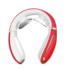Load image into Gallery viewer, neck shoulder massager pink red white USB rechargeable gift
