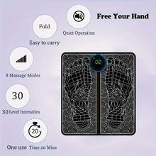 Load image into Gallery viewer, portable electric foot stimulator mat cordless rechargeable
