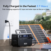 Load image into Gallery viewer, portable power station 300w 60w solar panel best price
