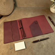 Load image into Gallery viewer, pu-leather-notebook-cover-school-stationery
