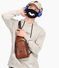 Load image into Gallery viewer, real leather chest bag for men
