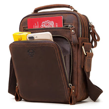 Load image into Gallery viewer, retro first layer cowhide messenger bag men
