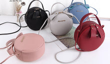 Load image into Gallery viewer, round messenger bag women zipper closure
