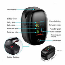 Load image into Gallery viewer, JZIKI Finger Pulse Oximeter with OLED Display | SpO2 &amp; Pulse
