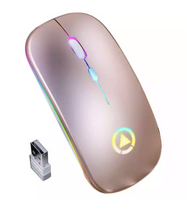 Load image into Gallery viewer, 2.4GHz Wireless Rechargeable RGB Mouse – Silent Click Optical Cordless Mouse for Laptop &amp; Desktop
