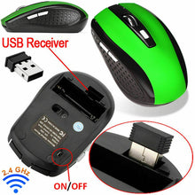 Load image into Gallery viewer, 2.4GHz Wireless Optical Mouse Mice &amp; USB Receiver For PC Laptop Computer DPI USA
