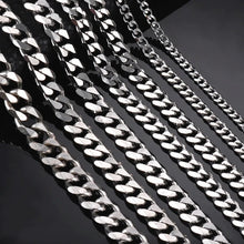Load image into Gallery viewer, silver curb chain necklace stainless steel
