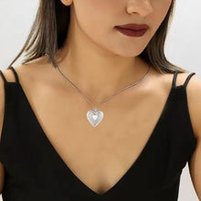 Load image into Gallery viewer, silver heart locket
